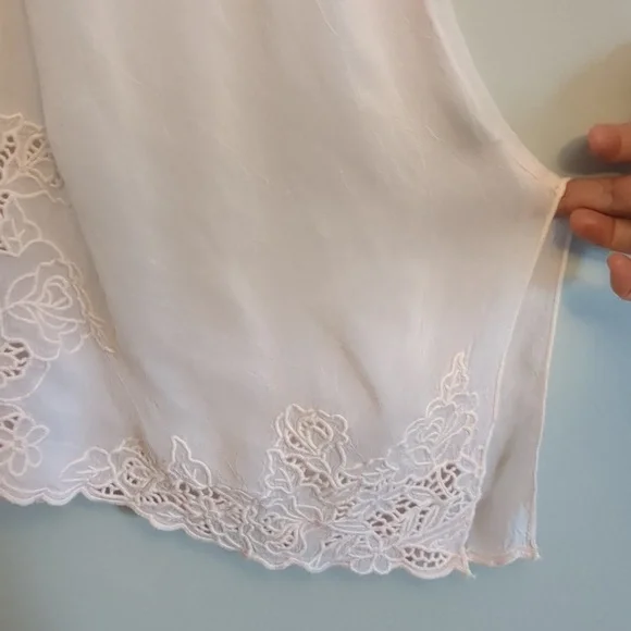 Johnny Was Blush Pink Embroidered Floral Lace Short Sleeve Tunic Top – Medium - Picture 10 of 11